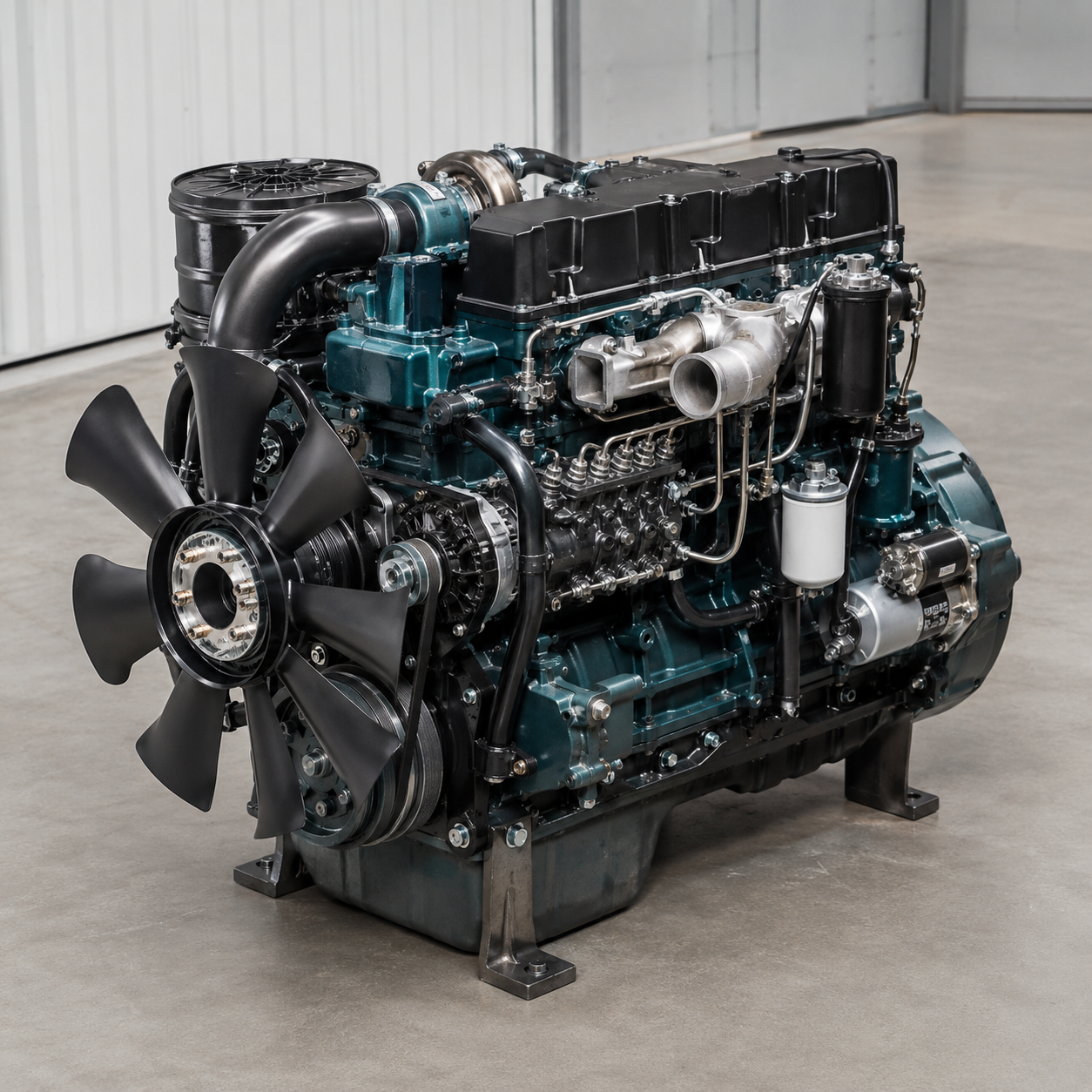 Heavy-duty diesel engine for industrial power applications